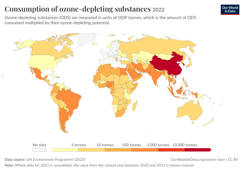 A thumbnail of the "Consumption of ozone-depleting substances" chart