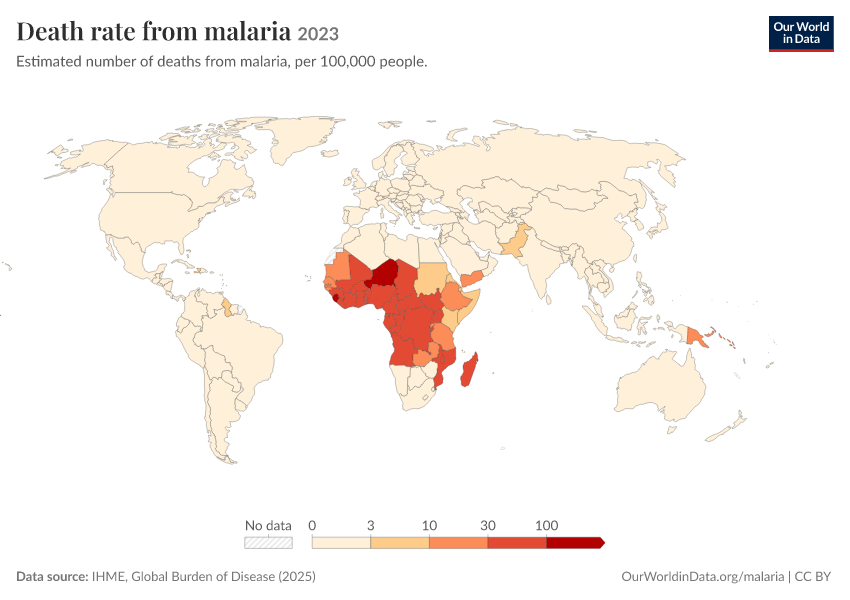 A thumbnail of the "Death rate from malaria" chart