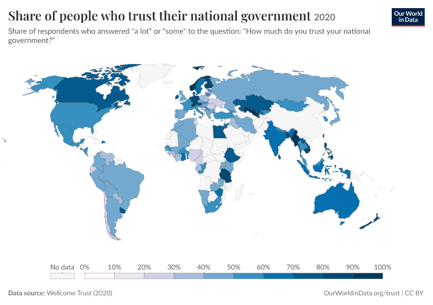 A thumbnail of the "Share of people who trust their national government" chart