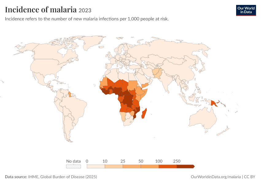 A thumbnail of the "Incidence of malaria" chart