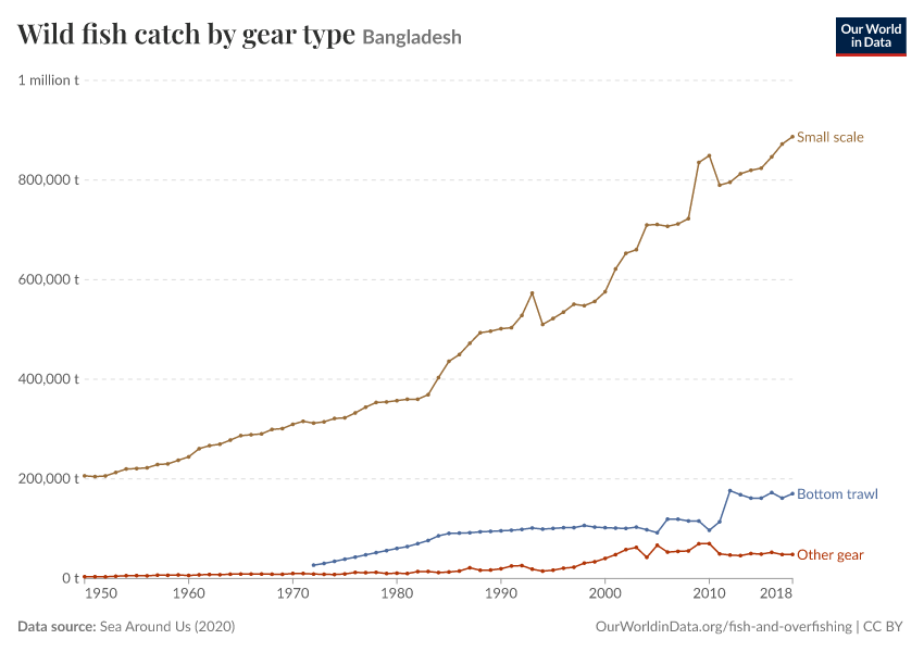 Wild fish catch by gear type